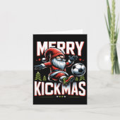 Voetbal Kabouter Prettig Kerstfeest  Kaart (Voorkant)