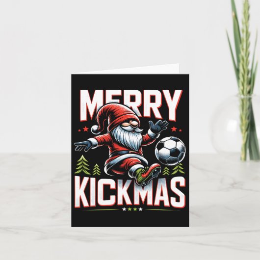 Voetbal Kabouter Prettig Kicksmas  Kaart (Voorkant)