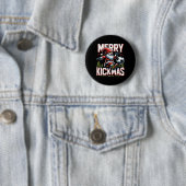 Voetbal Kabouter Prettig Kicksmas Ronde Button 5,7 Cm (In situ)