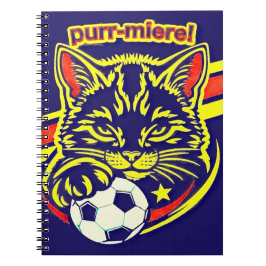 Voetbal Kat graphics Notitieboek (Voorkant)