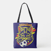 Voetbal Kat graphics Tote Bag (Achterkant)