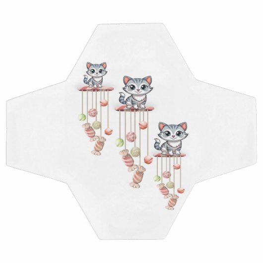 Voetbal kat kitten miauw chimes (Enkel)