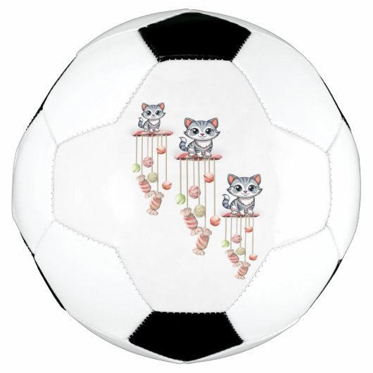Voetbal kat kitten miauw chimes (Voorkant)