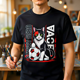 Voetbal Kat Poster – Straatheld Geschenk Tri-Blend Shirt