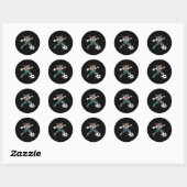 Voetbal Kat Ronde Sticker (Vel)