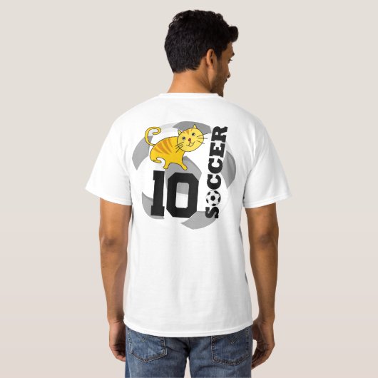 Voetbal kat T-shirt (Achterkant volledig)