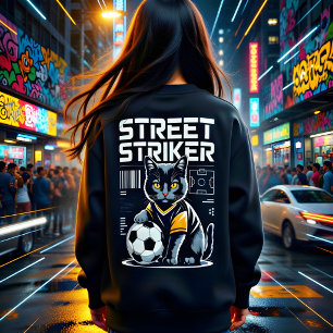 Voetbal Kat T-Shirt, Street Striker Kitten Cadeau
