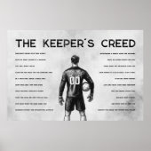 Voetbal Keeper Creed Monogram Wit Poster (Voorkant)