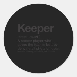 Voetbal keeper definitie ronde sticker