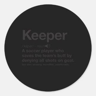 Voetbal keeper definitie ronde sticker