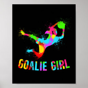 Voetbal Keeper Meisje Voetbal Doelman Vrouw Voetba Poster