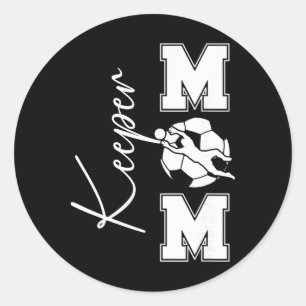 Voetbal Keeper Moeder Van Een Voetbal Doelman Moed Ronde Sticker