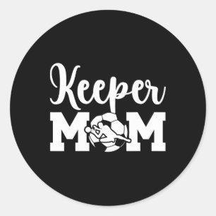 Voetbal Keeper Moeder Van Een Voetbal Keeper Moede Ronde Sticker