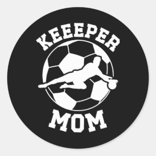 Voetbal Keeper Moeder Van Een Voetbal Keeper Moede Ronde Sticker