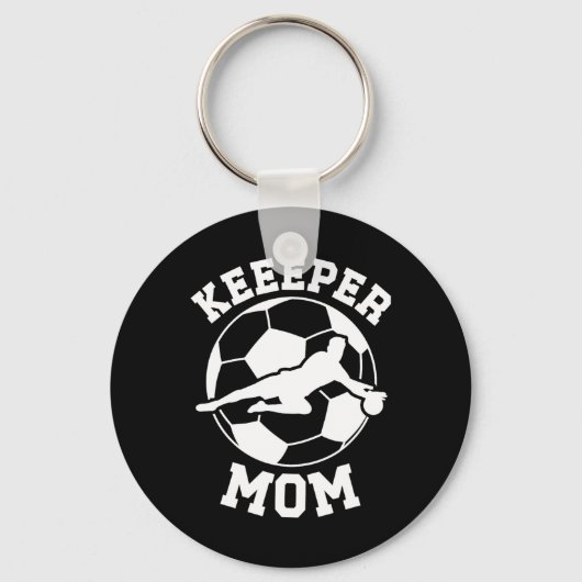 Voetbal Keeper Moeder Van Een Voetbal Keeper Moede Sleutelhanger (Voorkant)