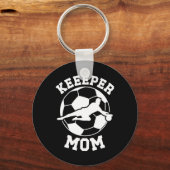 Voetbal Keeper Moeder Van Een Voetbal Keeper Moede Sleutelhanger (Voorkant)