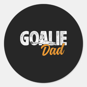 Voetbal Keeper Papa Van Een Voetbal Doelman Vader Ronde Sticker