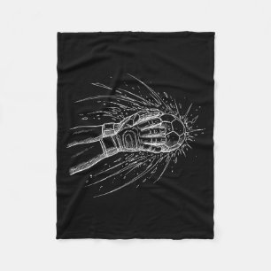 Voetbal Keeper Vintage Keeper Heren Atleten Voor Fleece Deken