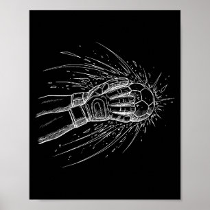 Voetbal Keeper Vintage Keeper Heren Atleten Voor Poster