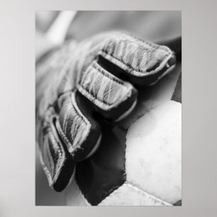 Voetbal Keeperhandschoenen Portret Close-up Poster