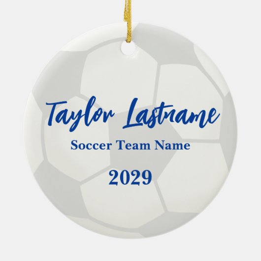 Voetbal Keepomwille Ceramic Ornament (Achterkant)