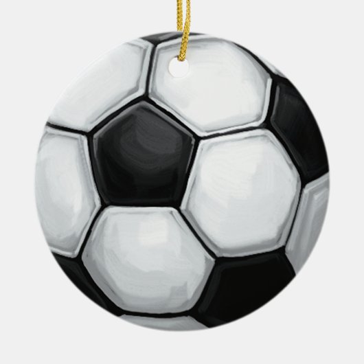 Voetbal Keramisch Ornament (Voorkant)