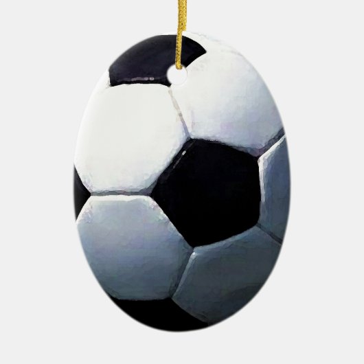 Voetbal Keramisch Ornament (Voorkant)