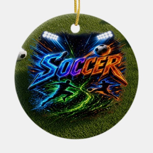 Voetbal Keramisch Ornament (Voorkant)