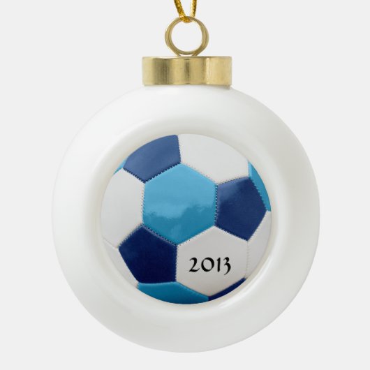 Voetbal Keramische Bal Ornament (Voorkant)