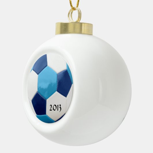 Voetbal Keramische Bal Ornament (Rechts)