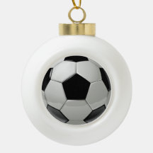 Voetbal Keramische Kerstbal Ornament