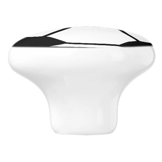 Voetbal Keramische Knop (Zijkant)