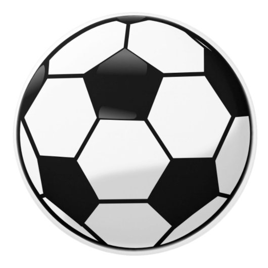 Voetbal Keramische Knop (Voorkant)