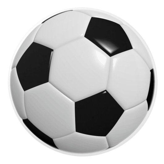 Voetbal Keramische Knop (Voorkant)