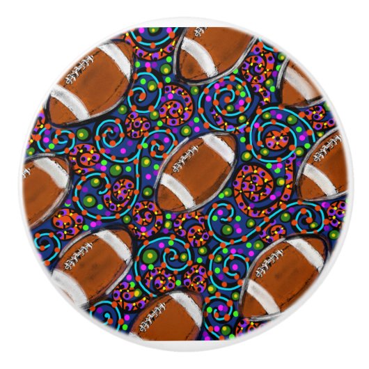 Voetbal Keramische Knop (Voorkant)