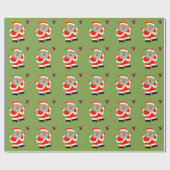 Voetbal Kerst Geschenk Cadeaupapier (Vlak)