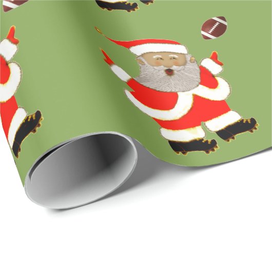 Voetbal Kerst Geschenk Cadeaupapier (Rol Hoek)