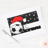 Voetbal Kerst Gift Label Stickers (Envelop)