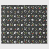 Voetbal kerst inpakpapier (Vlak)