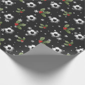 Voetbal kerst inpakpapier (Hoek)