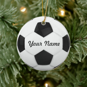 Voetbal Kerst Keramisch Ornament