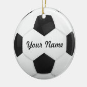 Voetbal Kerst Keramisch Ornament (Links)