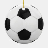 Voetbal Kerst Keramisch Ornament (Achterkant)