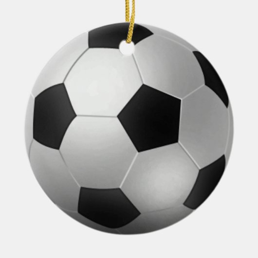  Voetbal kerst Keramisch Ornament (Voorkant)