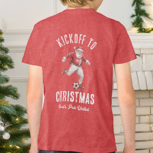 Voetbal Kerst Kick-Off naar Kerstmis Tri-Blend Shirt