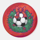 Voetbal kerst magneet (Voorkant)