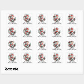 Voetbal Kerst met Sneeuwman Vierkante Sticker (Vel)