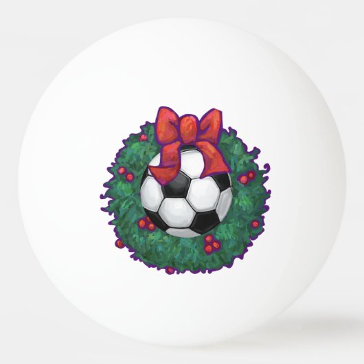 Voetbal kerst pingpongbal (Achterkant)