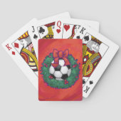 Voetbal kerst pokerkaarten (Achterkant)