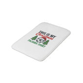 Voetbal Kerst Pyjama Shirt Badmat (Gekanteld)